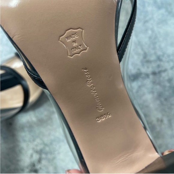 Gianvitto Rossi Watson PVC Panel black Leather Boots 38.5 - Picture 7 of 8